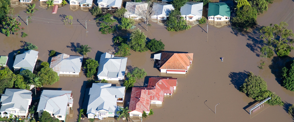 Picture of flooded neighborhood