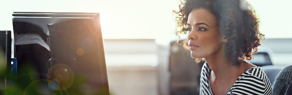 Picture of woman at desk